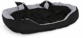 Legowiska dla psów - dibea legowisko dla psa  poduszka dla psa  sofa dla psa zmywalna z dwustronną poduszką (rozmiar i kolor do wyboru), czarny/szary - miniaturka - grafika 1