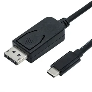 Roline 11045846 wtyczka USB typ C na wtyk DisplayPort Adapter sieciowy, v1.2, 2 m czarna 11045846 - Kable komputerowe i do monitorów - miniaturka - grafika 2
