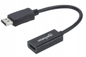 Adaptery i przejściówki - Kabel Adapter Dp Na Hdmi M/f 15CM Full Hd 1080P - miniaturka - grafika 1