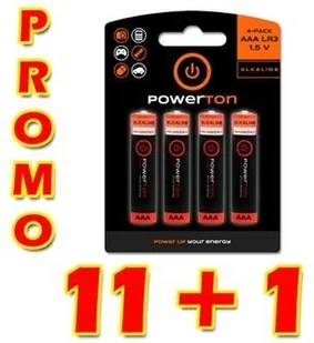 Powerton Baterie alkaliczna AAA 1.5V Powerton box 12x4-pack PROMO 4-pack 11+1 GRATIS 44+4 szt GRATIS cena za 1 baterie AB015WPA3ABG - Baterie i akcesoria Powerton Baterie alkaliczna AAA 1.5V Powerton box 12x4-pack PROMO 4-pack 11+1 GRATIS 44+4 szt GRATIS cena za 1 baterie AB015WPA3ABG - Baterie i akcesoria - miniaturka - grafika 1