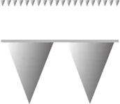 Gadżety dla niej i dla niego - Amscan Baner flagi "Premium", srebrny, 1000 cm 9903792 - miniaturka - grafika 1
