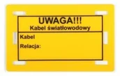 Pozostałe akcesoria sieciowe - ABCVISION Tabliczka informacyjna kabli światłowodowych TAB-INFO - miniaturka - grafika 1