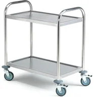 Inne urządzenia handlowo-usługowe - AJ Wózki ze stali nierdzewnej z 2 półkami 20531 - miniaturka - grafika 1
