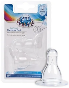 Canpol babies SILIKONOWY SMOCZEK OKRĄGŁY 1SZT - Smoczki do butelek - miniaturka - grafika 2
