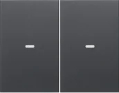 Systemy inteligentnych domów - Berker Hager Hager KNX easy K.1/K.5 antracyt Klawisz z soczewką do modułu przycisku 2-krotnego B_80960375 - miniaturka - grafika 1