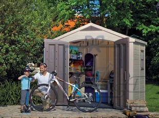 Keter Domek narzędziowy Factor, kremowy, 256,5x182x243 cm - Altany ogrodowe - miniaturka - grafika 39