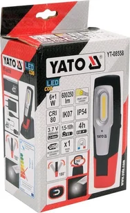 Yato LAMPA WARSZTATOWA 6W COB 600LM + 250LM LI-ION 3.7V 2600MAH IK07 IP54 CRI80 - Oświetlenie warsztatowe Yato LAMPA WARSZTATOWA 6W COB 600LM + 250LM LI-ION 3.7V 2600MAH IK07 IP54 CRI80 - Oświetlenie warsztatowe - miniaturka - grafika 5