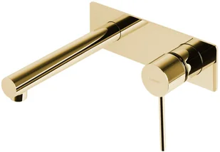 CORSAN Bateria umywalkowa podtynkowa CMB7515GL Lugo złota z wylewką CMB7515GL - Baterie podtynkowe - miniaturka - grafika 2