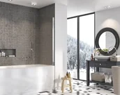 Parawany nawannowe - Radaway Nes PNJ I  prawy 50x200 chrom przejrzyste 10011050-01-01R - miniaturka - grafika 1