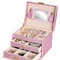 Iso Trade Kuferek na biżuterię, różowy - Kosmetyczki, organizery i kuferki - miniaturka - grafika 18