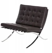 Fotele i pufy dla dzieci - Fotel BA1 skóra naturalna brązowa - miniaturka - grafika 1