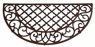Wycieraczki - Dragimex Esschert Design lh46 mata przed drzwi romby półokrągła mata przed drzwi, żeliwo, brązowa, 67,5 x 34,5 x 1,9 cm LH46 - miniaturka - grafika 1