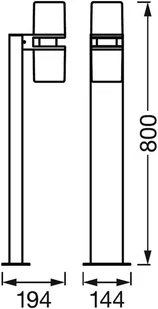 LEDVANCE SMART+ WiFi Outdoor Flare Updown 80 cm - Lampy ogrodowe - miniaturka - grafika 4