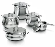 Zestawy garnków i patelni - Barazzoni Tummy bateria 10 sztuki, ze stali nierdzewnej 18/10 ze spodem sandwich, przeznaczony do płyt indukcyjnych, Made in Italy 001910 - miniaturka - grafika 1