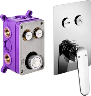 CORSAN Prysznicowa bateria podtynkowa Box Bezier chromowana BM02CH - Baterie podtynkowe - miniaturka - grafika 5