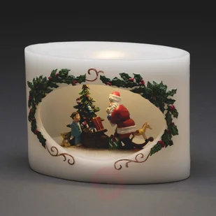 Konstmide Świeca woskowa LED Mikołaj z dzieckiem - Świece - miniaturka - grafika 2