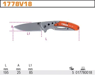 Beta NÓŻ SKŁADANY 1778V18 (1778SCL) - Nożyce i noże - miniaturka - grafika 4