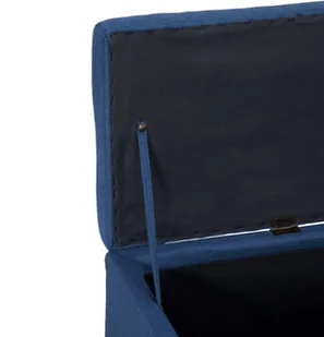 vidaXL Ławka ze schowkiem, 116 cm, niebieska, poliester vidaXL - Ławki do przedpokoju - miniaturka - grafika 9