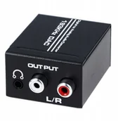 Przetworniki DAC - Konwerter Optyczny Toslink Coaxial Na 2x Cinch Rca - miniaturka - grafika 1