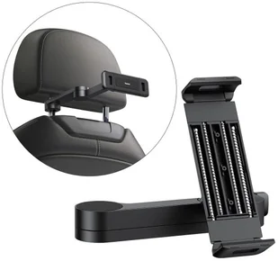 Baseus Baseus uchwyt do tabletów smartfonów 4,7'' - 12,3'' na zagłówek do auta samochodu czarny (SULR-A01) SULR-A01 - Akcesoria do tabletów i e-booków - miniaturka - grafika 2