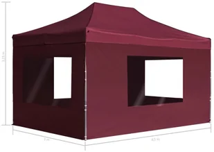 vidaXL Profesjonalny, składany namiot imprezowy ze ścianami, 4,5 x 3 m - Pawilony ogrodowe - miniaturka - grafika 19