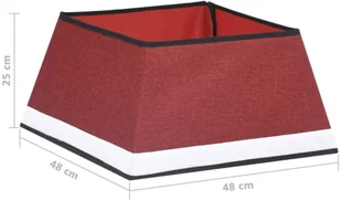 vidaXL Osłona pod choinkę, czerwono-biała, 48x48x25 cm vidaXL - Pozostałe akcesoria świąteczne - miniaturka - grafika 7