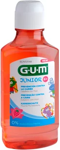 GUM Sunstar Butler GUM Junior płyn do płukania jamy ustnej TRUSKAWKA 300ml 3022 - Płyny do płukania jamy ustnej - miniaturka - grafika 2