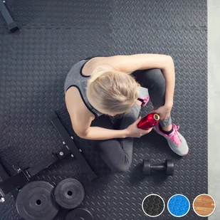 tectake Mata ochronna do siłowni - zestaw 24 części - wzór drewna 4061173204431 - Maty do ćwiczeń - miniaturka - grafika 2