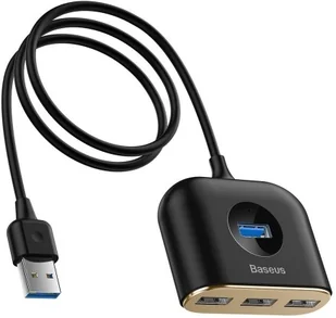 Baseus HUB USB Baseus Baseus Square round 4 w 1 USB HUB 1m CAHUB-AY01 - Huby USB - miniaturka - grafika 2