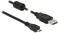 Kable USB - Delock Cable USB 2.0 typu A wtyczka > wtyczka USB 2.0 Micro-B 3,0 m czarna 84909 - miniaturka - grafika 1