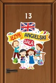 Systemy ekspozycyjne i znaki informacyjne - Kolorowa naklejka na drzwi: Sala Język Angielski EN070 - miniaturka - grafika 1