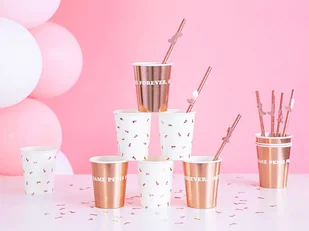 Party Deco Kubeczki Same penis forever różowe złoto - 220 ml - 6 szt. KPP70 - Wieczór panieński i kawalerski - miniaturka - grafika 2
