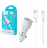 Ładowarki samochodowe - Hoco Ładowarka samochodowa Z23 2xUSB+Kabel Iphone - miniaturka - grafika 1